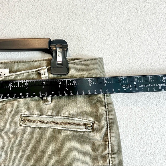 LOFT Ann Taylor Skinny Crop Corduroy Pants Olive Green Ankle Moto Style Size 6 - Picture 5 of 11